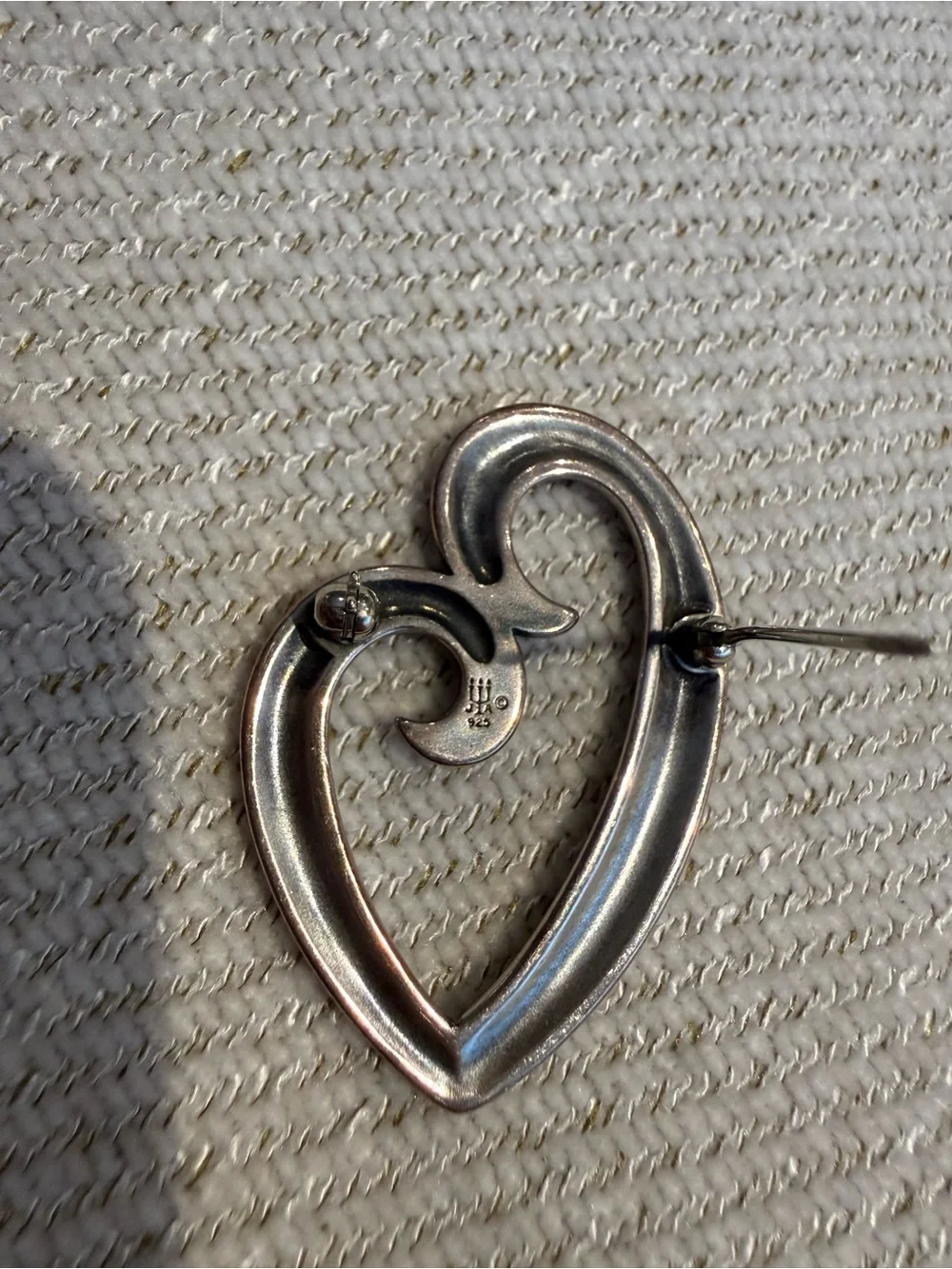 Mixed Silver-Tone brooches with Blue Rhinestone Bar. Rhinestone bar is sterling